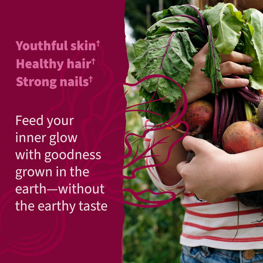 Garden Of Life Organic Beet Root Gummies Made Of Pectin With Antioxidants, Vitamin C, Biotin & B12 For Hair, Skin & Nails – Beets Beauty Gummies – Vegan, Gluten Free, Non Gmo, Raspberry, 30 Servings