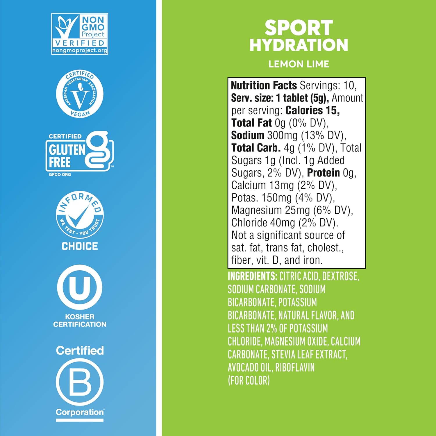 Nuun Sport Electrolyte Tablets for Proactive Hydration, Lemon Lime, 4 Pack (40 Servings) : Health & Household