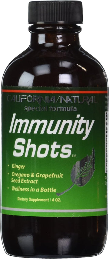 California Natural Immunity Shots 4oz Bottle Opti-Zinc, Organic Ginger Root, Oregano Oil - Potent & Pure Immune System Booster - Immune System Support (Pack of 1)