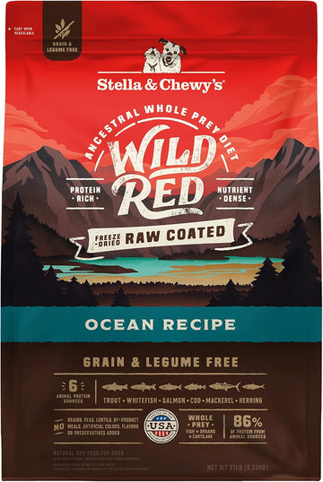 Stella & Chewy'S Wild Red Dry Dog Food Raw Coated High Protein Grain & Legume Free Ocean Recipe, 21 Lb. Bag