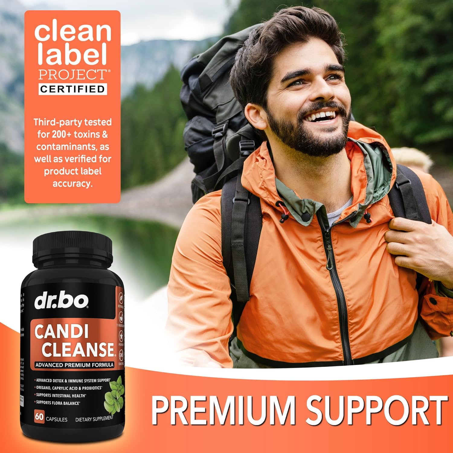 Candi Cleanse Support Supplement Pills - Anti Overgrowth Supplements For Women & Men - Extra Strength Balance Control Probiotic Complex Cleanser - Natural Oral Herbal Oregano & Caprylic Acid Capsules : Health & Household