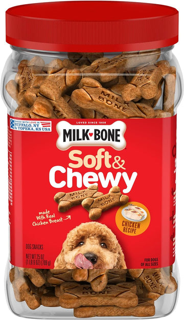 Milk-Bone Soft & Chewy Dog Treats, Chicken Recipe, 25 Ounce Made With Real Chicken Breast