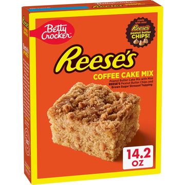 Betty Crocker Reese'S Peanut Butter Coffee Cake Mix With Brown Sugar Streusel Topping, 14.2 Oz