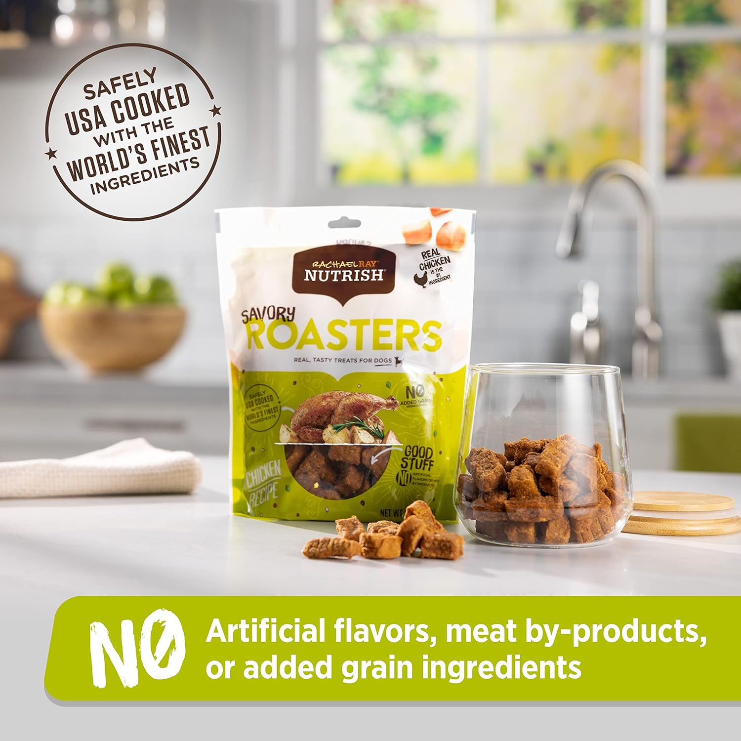 Rachael Ray Nutrish Savory Roasters Real Meat Dog Treats, Roasted Chicken Recipe, 12 Ounces, Grain Free : Pet Supplies