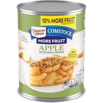 Comstock More Fruit Pie Filling & Topping, Apple, 21 Ounce