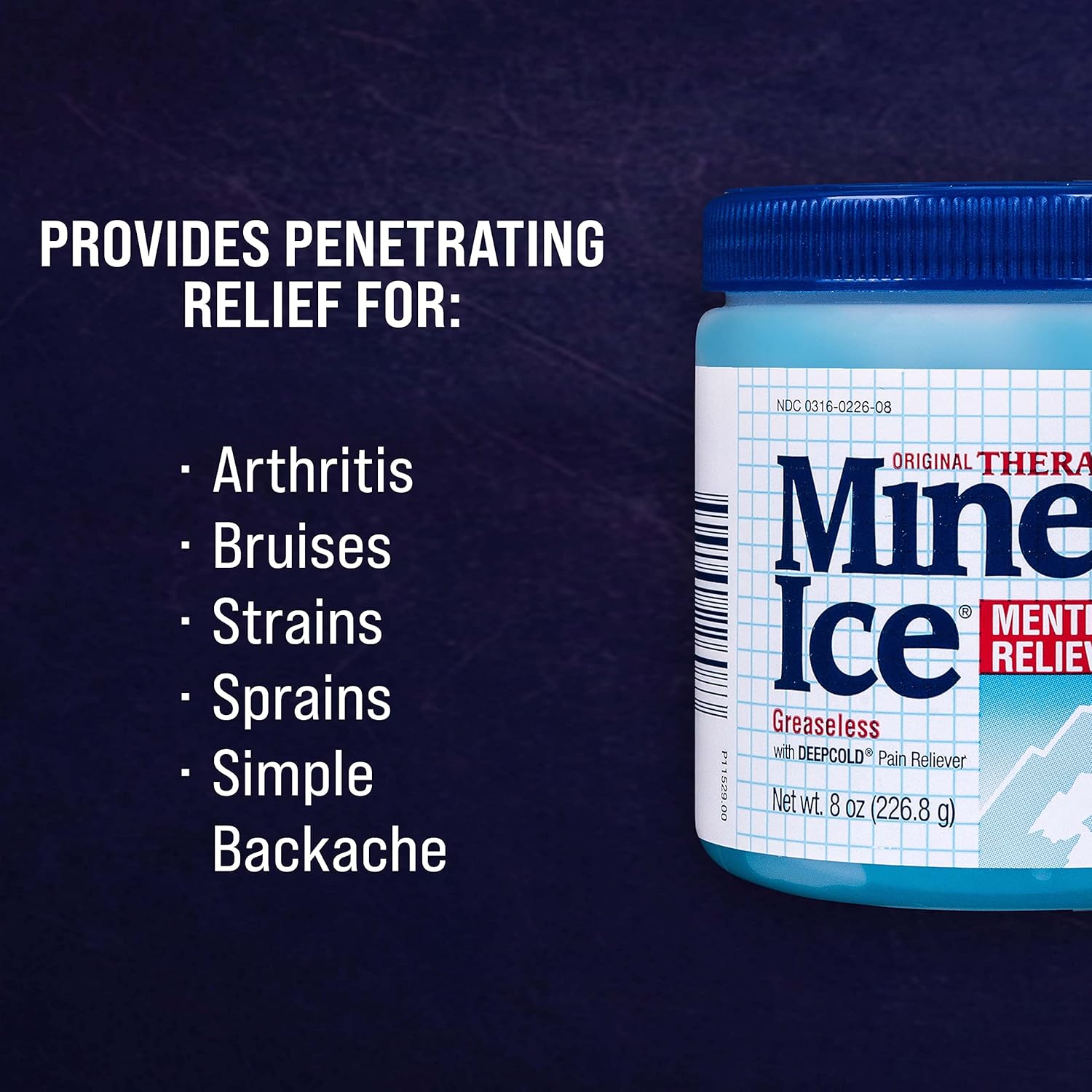 Mineral Ice Therapeutic Pain Relieving Gel, 8 Ounce : Health & Household