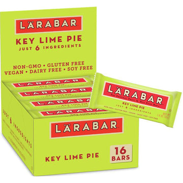 Lärabar Key Lime Pie, Gluten Free Vegan Fruit & Nut Bars, 1.6 Oz, 16 Ct