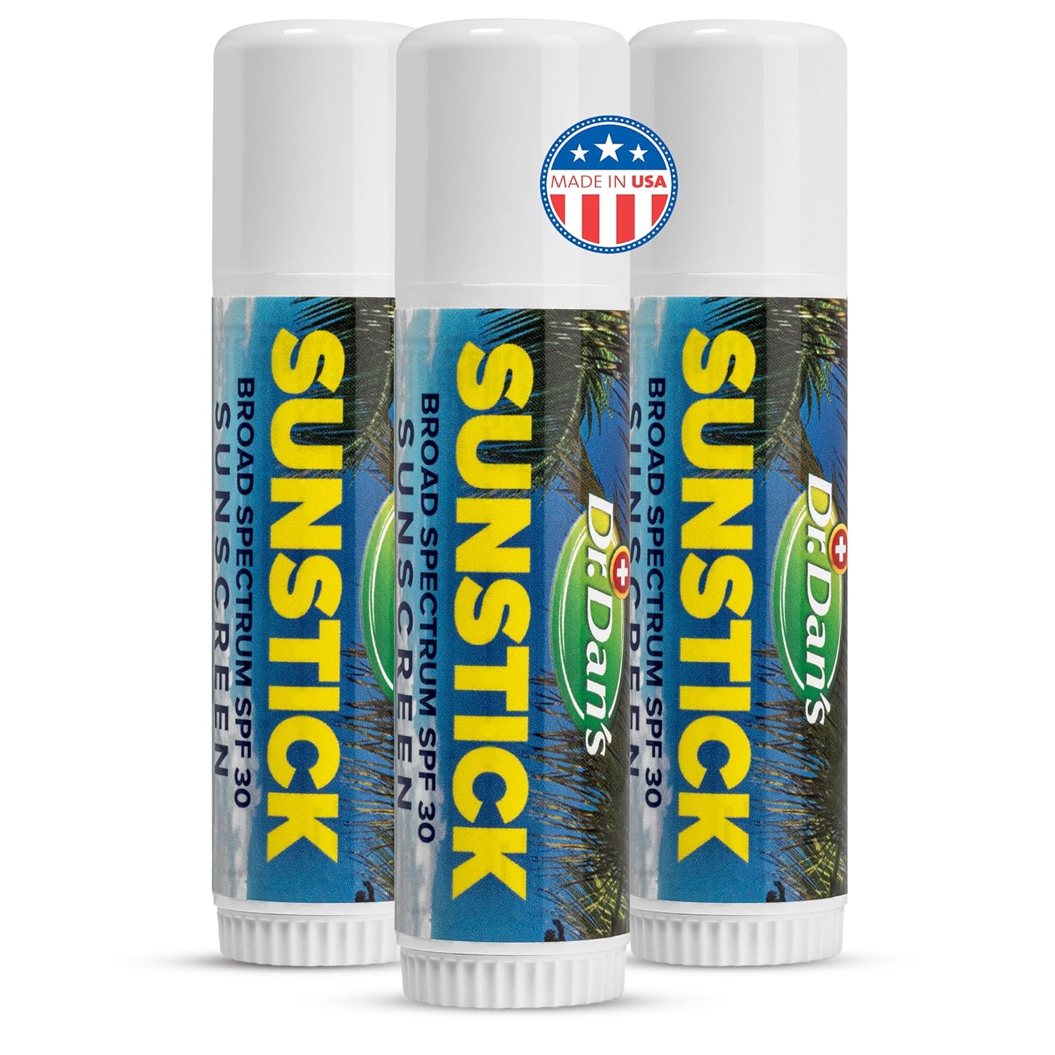 Dr. Dan's Sunstick - 3 Pack - Mineral Based Sunscreen for Face and Body SPF 30