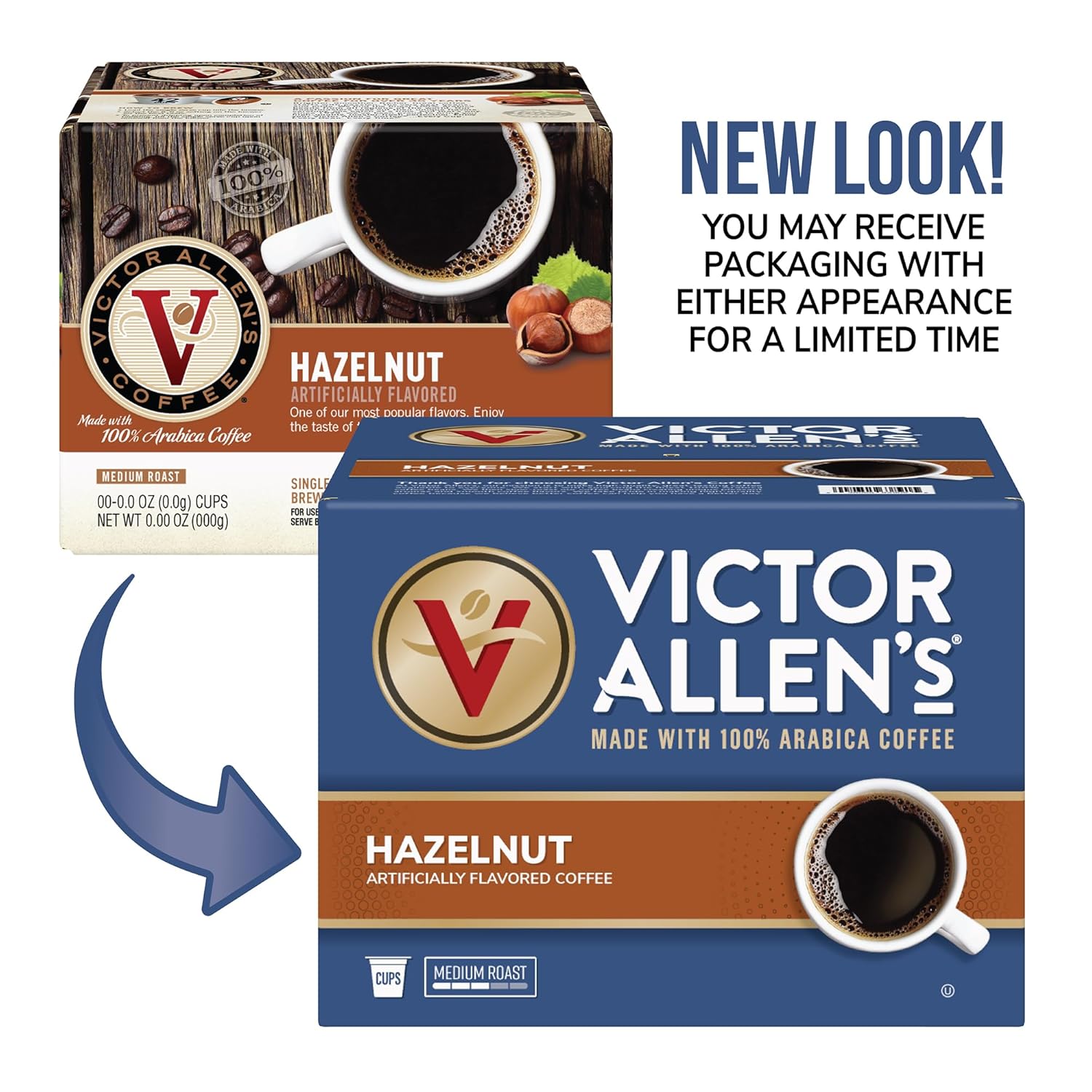Victor Allen's Coffee Hazelnut Flavored, Medium Roast, 80 Count, Single Serve Coffee Pods for Keurig K-Cup Brewers : Grocery & Gourmet Food