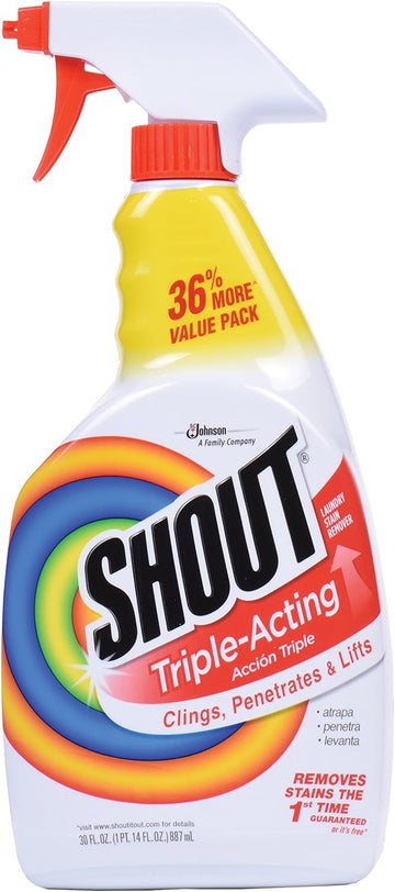 Shout Laundry Stain Remover, Triple-Acting, Value Pack (1) : Health & Household