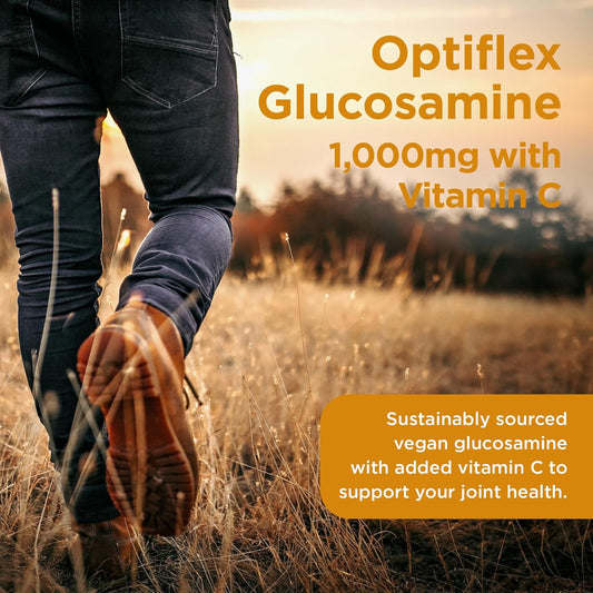 Healthspan Optiflex Glucosamine 1,000Mg With Vitamin C | Joint Health | 40% More Glucosamine Per Gram | Sustainably Sourced | Vegan (160 Tablets)