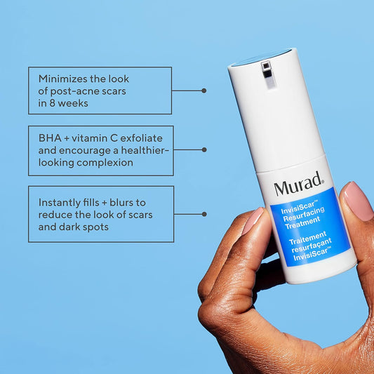 Murad Invisiscar Resurfacing Treatment – Acne Scar Solution With Vitamin C, Salicylic Acid & Centella Asiatica For Smoother Texture, Reduced Discoloration & Effectively Blurs Imperfections - 1 Fl Oz