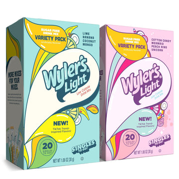 Wyler'S Light Singles To Go Powder Packets, Water Drink Mix, Variety Pack, Watertok Fun Flavors & Base Flavors On-The-Go, 40 Count