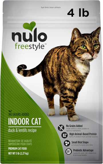 Nulo Freestyle Indoor Cat Food, Premium Grain-Free Dry Small Bite Kibble, All Natural Animal Protein Recipe With Bc30 Probiotic For Digestive Health Support