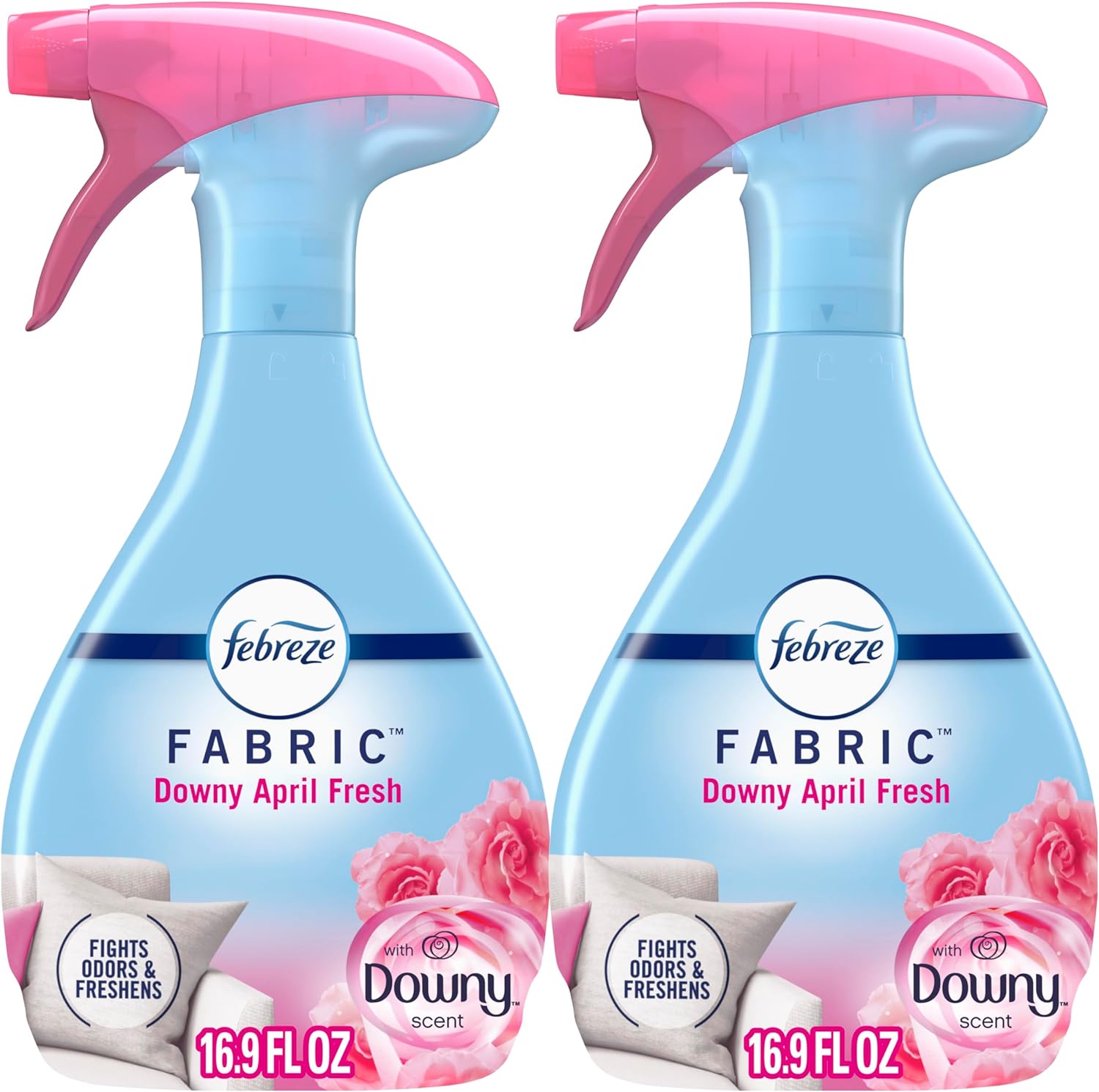 Febreze Odor-Fighting Fabric Refresher, Downy April Fresh, 16.9 fl oz, Pack of 2
