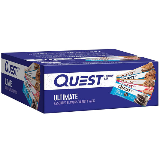 Quest Nutrition Ultimate Variety Pack Protein Bars, High Protein, Low Carb, Gluten Free, Keto Friendly, 12 Count