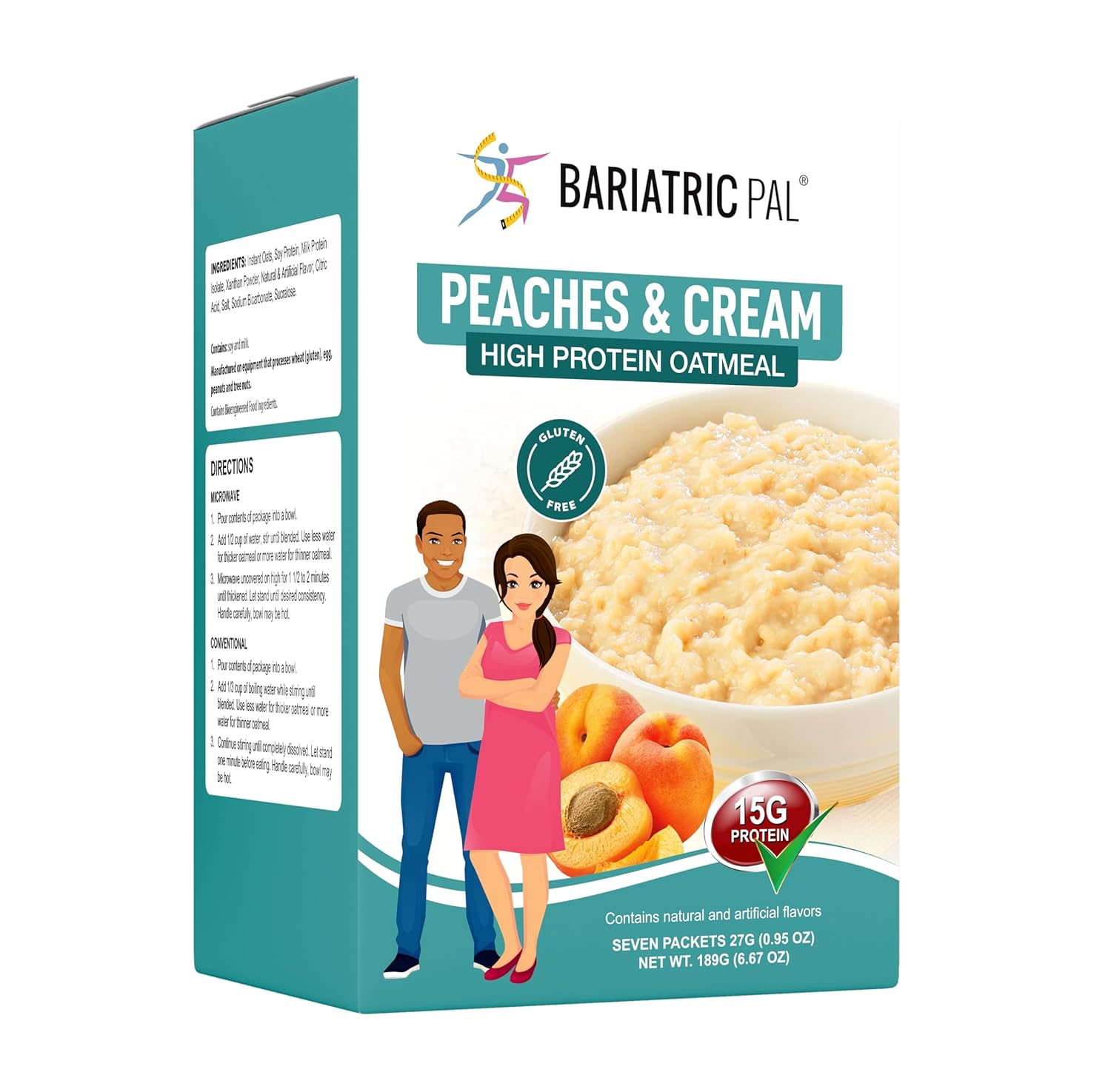 BariatricPal Hot Protein Breakfast - Peaches and Cream Oatmeal (1-Pack)