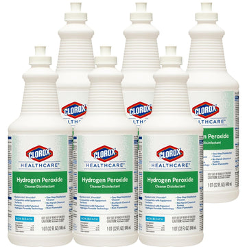 Clorox Healthcare Hydrogen Peroxide Cleaner Disinfectant Pull-Top, 32 Ounces Each (Pack Of 6)