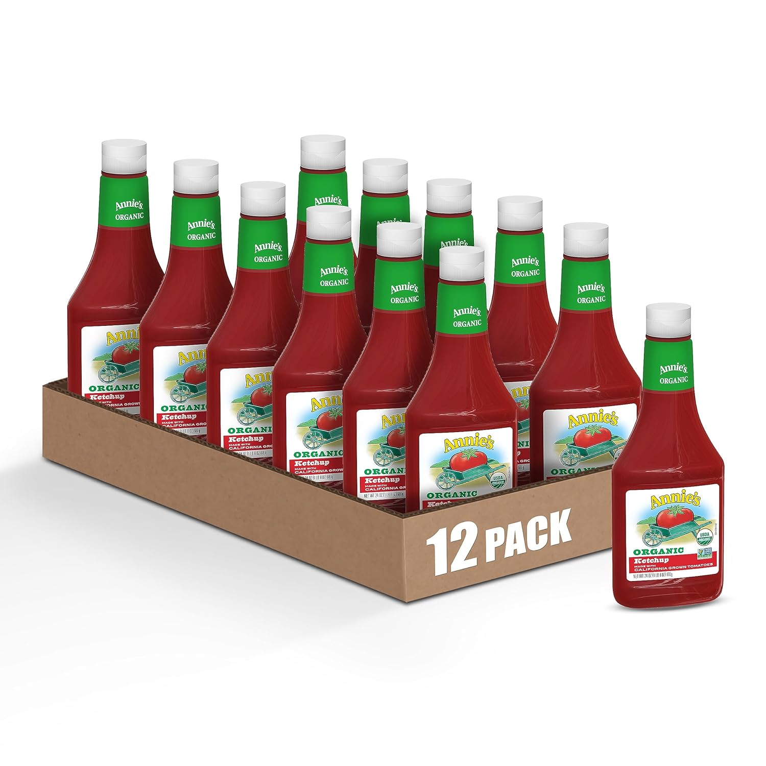 Annie'S Organic Ketchup, Gluten Free & Usda Certified Organic, 24 Oz. (Pack Of 12)