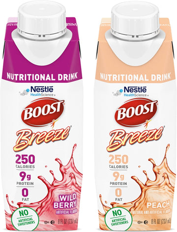 Boost Breeze, 2 Flavor Variety Case, 8 Fl Oz (Pack Of 24)