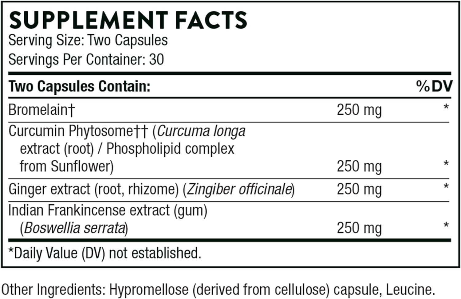 Thorne Phytoprofen - Botanical Blend of Ginger, Boswellia, and Curcumin - Supports Healthy Cytokine Balance and Healing After Injury or Surgery - Gluten-Free, Soy-Free, Dairy-Free - 60 Capsules