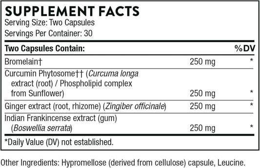 Thorne Phytoprofen - Botanical Blend Of Ginger, Boswellia, And Curcumin - Supports Healthy Cytokine Balance And Healing After Injury Or Surgery - Gluten-Free, Soy-Free, Dairy-Free - 60 Capsules