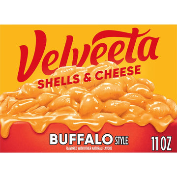 Velveeta Buffalo Style Shells & Cheese with Shell Pasta, Cheese Sauce and Seasoning, 11 oz Box