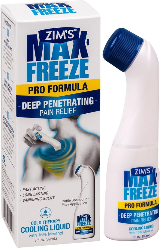 Zim'S Max Freeze Liquid | 3 Pack - Pain Relief Topical Analgesic Cooling Liquid For Muscles And Joints Associated With Backaches, Arthritis, Strains, Bruises & Sprains, (P251080-1) 3 Ounce