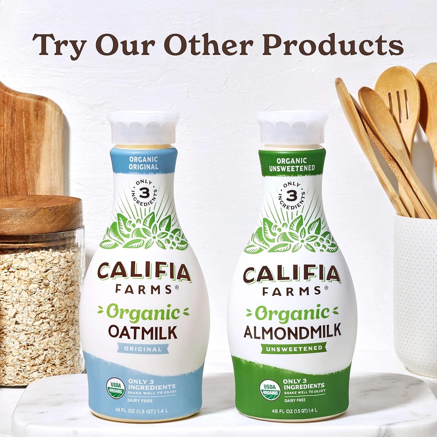 Califia Farms - Organic Unsweetened Almond Milk, 48 Oz, Dairy Free, Keto, Vegan, Plant Based, Organic Milk, Non GMO, Low Calorie, USDA Organic : Grocery & Gourmet Food