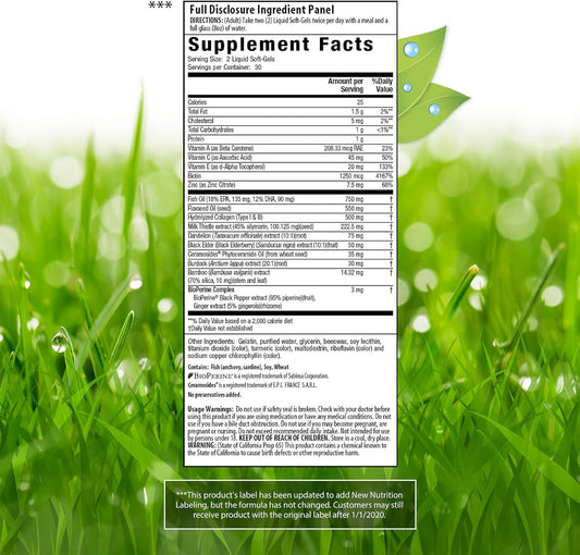 Irwin Naturals Cleanse First Beauty-Guard 60 Liquid Softgel