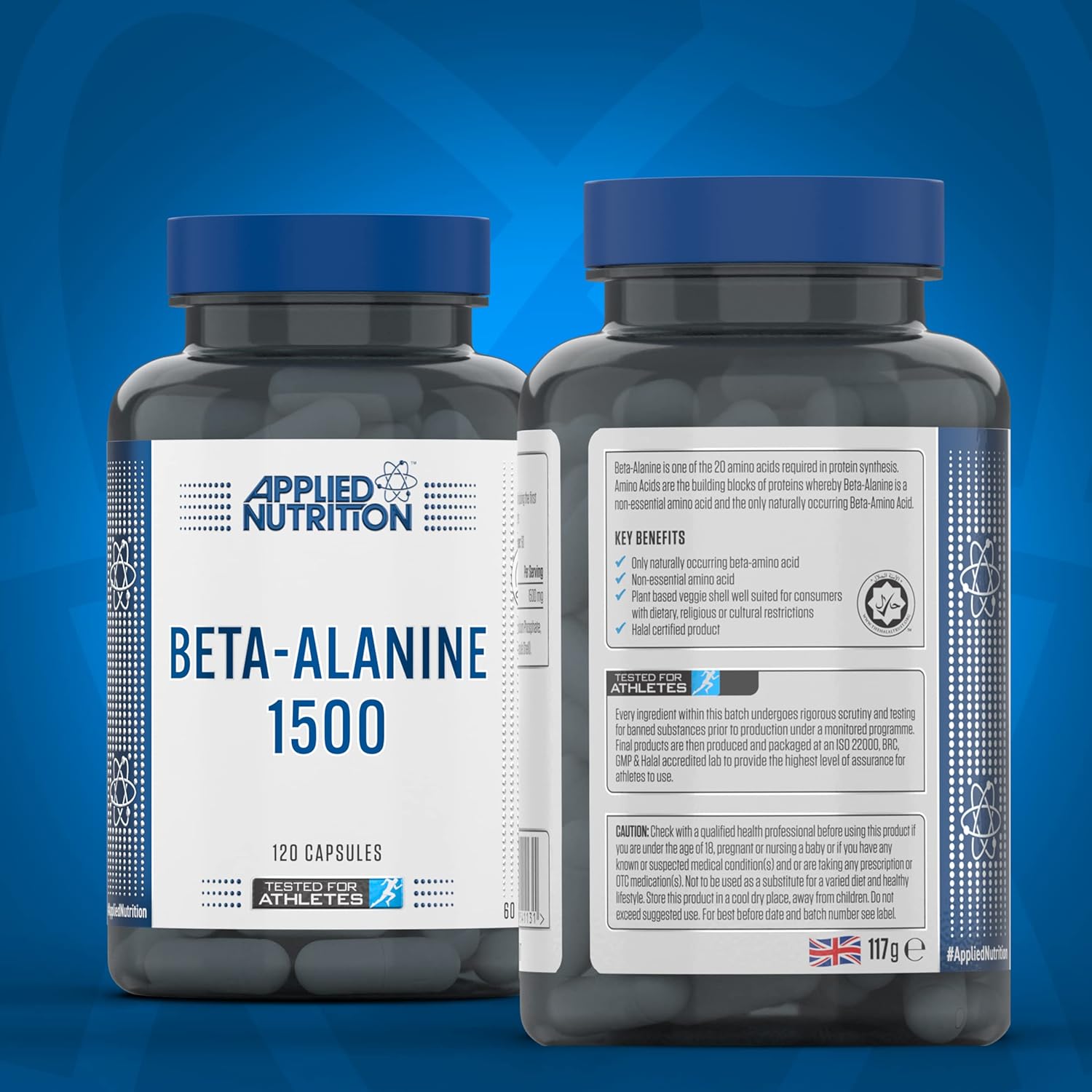 Applied Nutrition Beta Alanine 1500 – Amino Acid Supplement, Strength & Performance, 750mg Beta Alanine Per Capsule (120 Capsules - 60 Servings) : Amazon.co.uk: Health & Personal Care