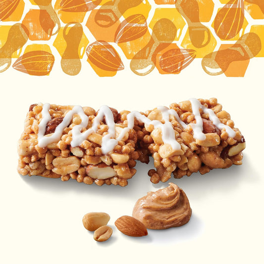 Cascadian Farm Organic Honey Roasted Nut Protein Granola Bars, Individually Wrapped, 5 Bars, 8.85 oz