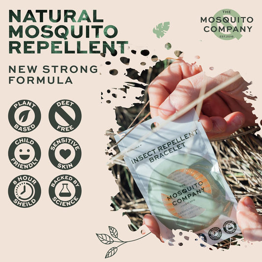The Mosquito Company, Mosquito Repellent Bracelet, Insect Repellent Mosquito Bands, Triple Strength, Multi Coil Deet Free, Resealable Packaging, 250 Hours Of Protection