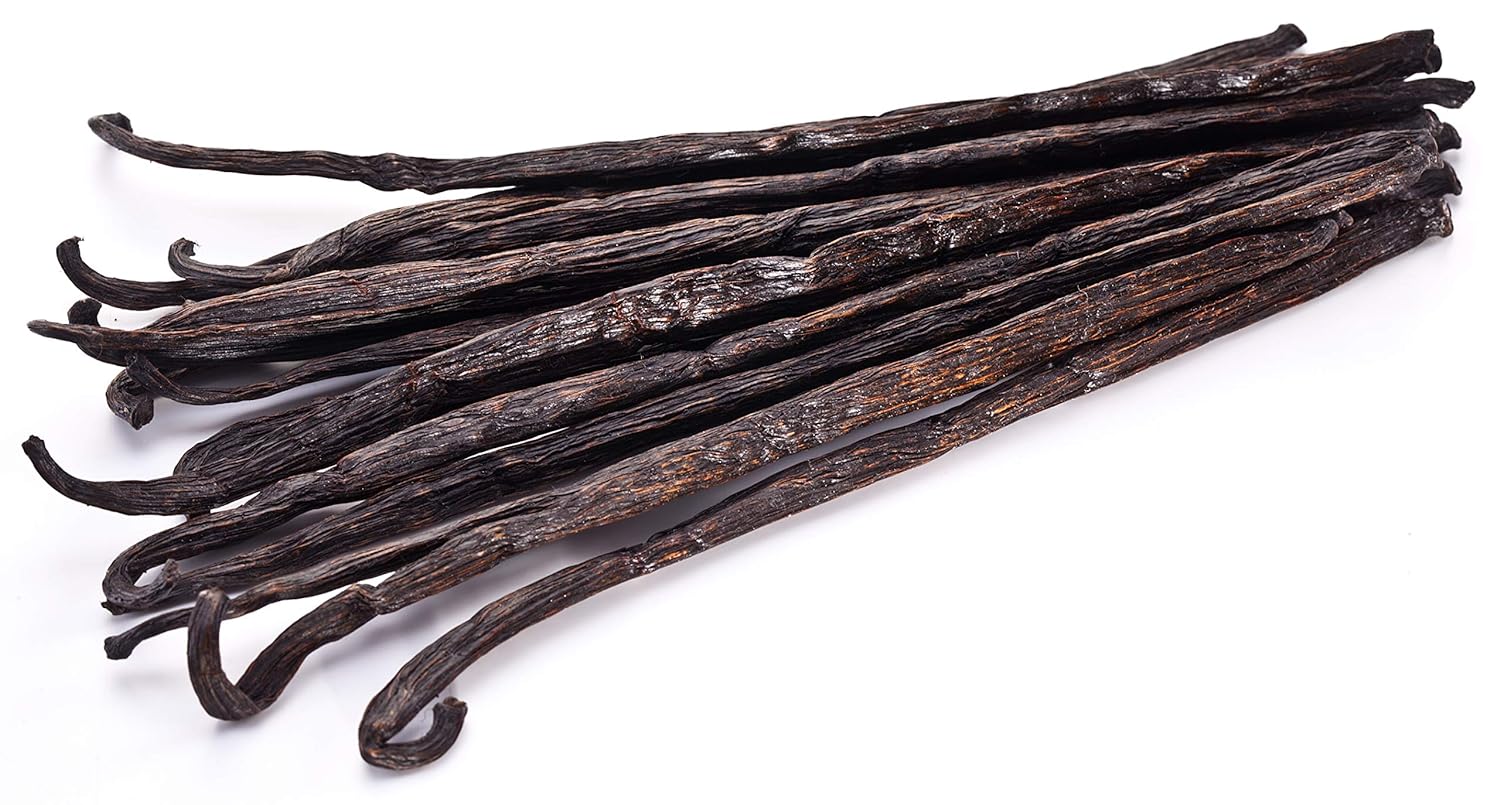 25 Vanilla Beans - Whole Extract Grade B Pods For Baking, Homemade Extract, Brewing, Coffee, Cooking - (Tahitian)