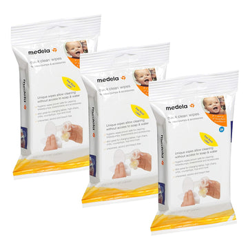 Medela Quick Clean Breast Pump And Accessory Wipes, 72 Wipes In A Resealable Pack, Convenient Portable Cleaning, Hygienic Wipes Safe For Cleaning High Chairs, Tables, Cribs And Countertops