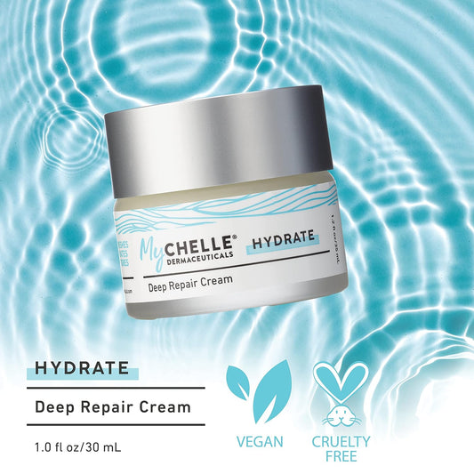 MyCHELLE Deep Repair Cream - Hydrating Face Moisturizer with Kombucha Tea and Vitamin B for Dry Skin