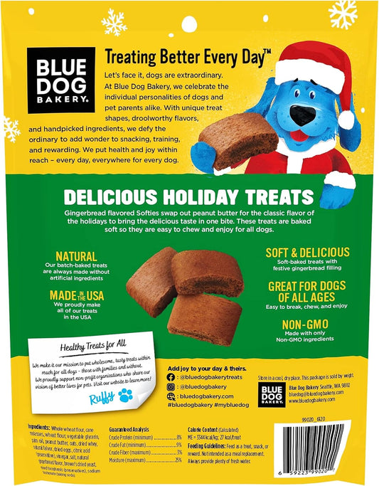 Blue Dog Bakery Sleigh Bell Softies, Gingerbread Flavor, 10 Ounces