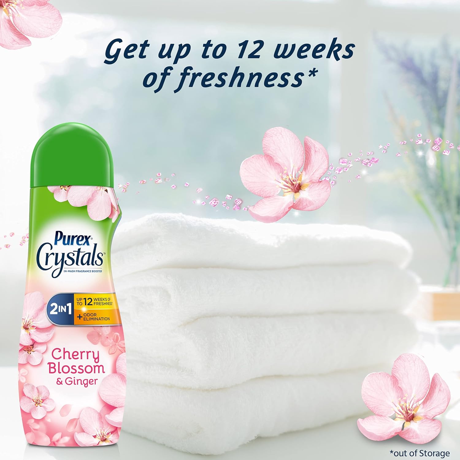 Purex Crystals in-Wash Fragrance and Scent Booster, Cherry Blossom & Ginger, 21 Ounce : Health & Household