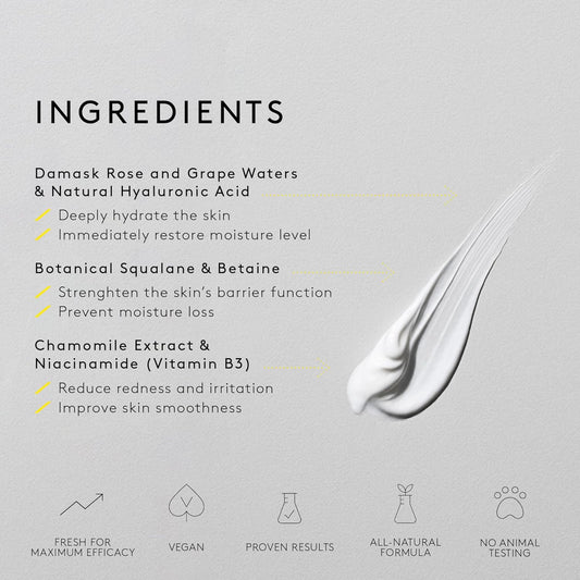 Nuori Supreme Moisture Mask | Lightweight, Hydrating And Creamy Moisture Mask, For All Skin Types, All Natural, 50 Ml / 1.7 Fl Oz