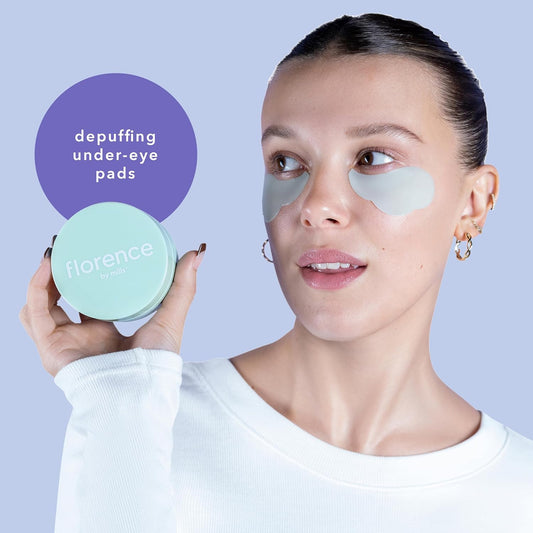 Florence By Mills Floating Under The Eyes Depuffing Gel Pads | Re-Energize Tired Under Eyes | Hydrating | Vegan & Cruelty-Free - 30 Pairs/60 Count