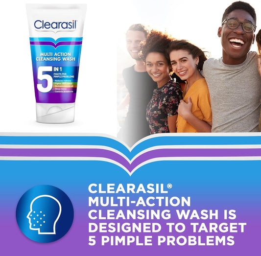 Clearasil Ultra 5 in 1 Face Wash (Pack of 3 x 150 ml)