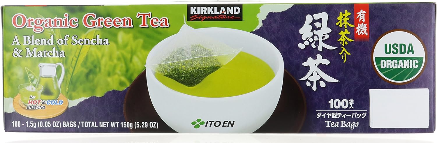 Kirkland Signature Organic Green Tea, 1.5 g, 100-count