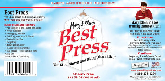 Mary Ellen's Best Press Refills 33.8 Ounces-Scent Free