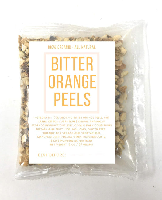 Bitter Orange Peels Zest - Dried, Cut & Natural Citrus Aurantium Peel - Net Weight: 2Oz / 57G : Grocery & Gourmet Food
