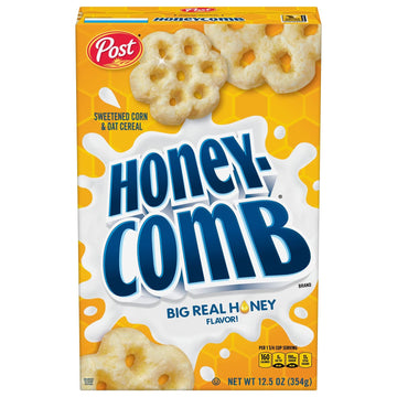 Honeycomb Cereal, Honey Flavored Sweetened Corn and Oat Cereal, 12.5 OZ Box