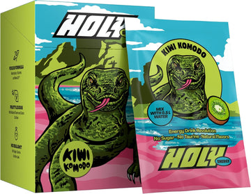 Holy Energy Gaming Booster 10-Pack Tasting Box “Fruity Frog” With Mango, Passion Fruit & Pineapple | 10 Portions With Newcaff & Green Tea Extract | Focus Drink | Vegan With Natural Fruit Flavours