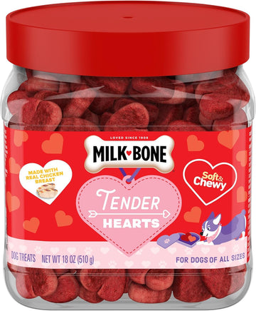 Milk-Bone Limited Edition Valentine'S Tender Hearts Soft & Chewy Dog Treats, 18 Ounce