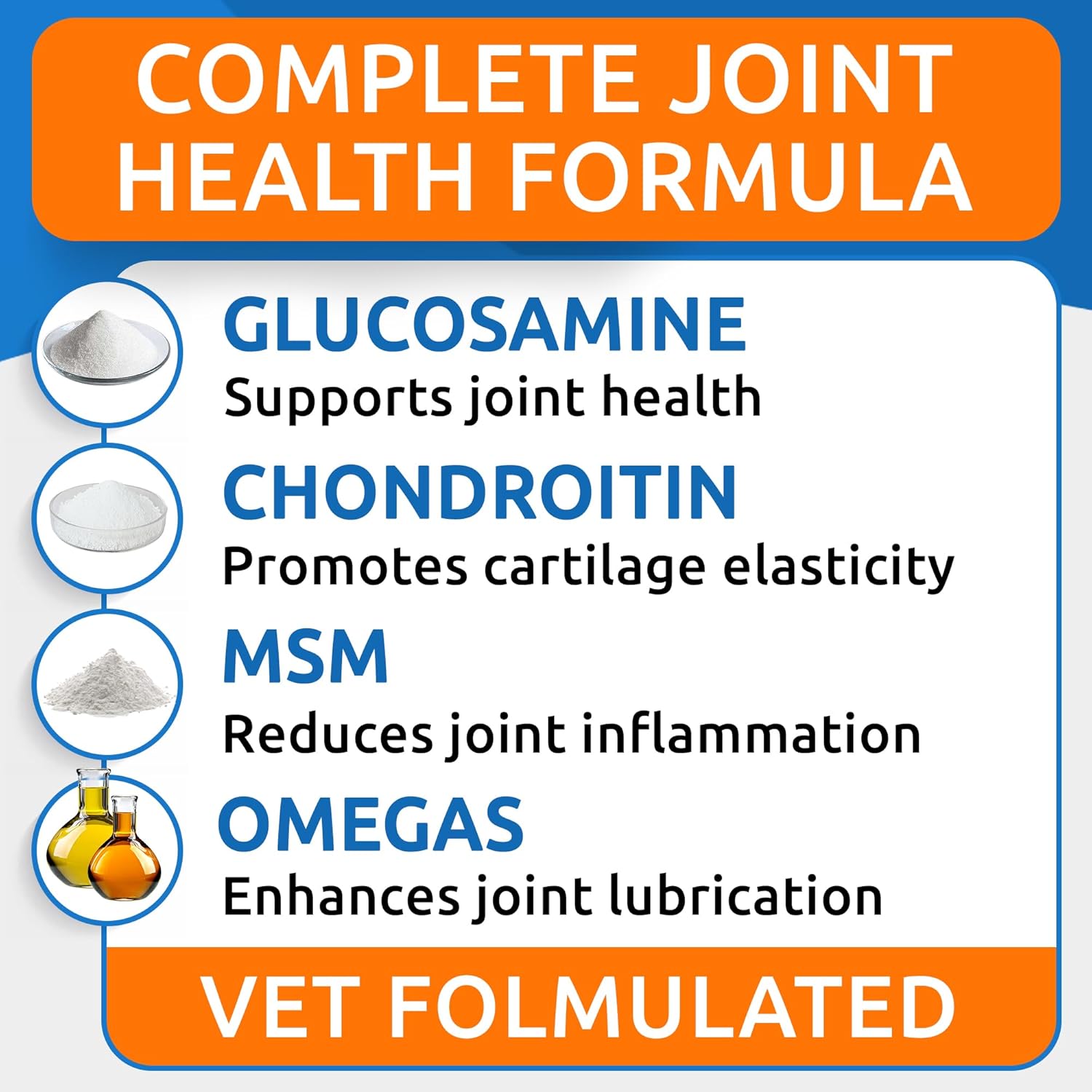 Bark&Spark Senior Advanced Glucosamine Chondroitin for Dogs - Hip Joint Pain Relief Pills - Old Dog Joint Supplement Large & Small Breed - Hip Joint Chews Joint Health Care Vitamin Treats - 120Ct : Pet Supplies