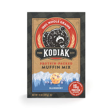 Kodiak Muffin Baking Mix, Blueberry, High Protein, 100% Whole Grains, (Pack of 1)