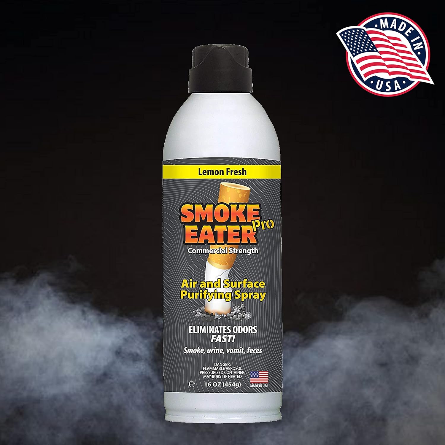 Smoke Eater Pro 16 oz Commercial Strength Fabric Odor Eliminator - Eradicates the Toughest Odors from any Apartment, Airbnb, Car (Rideshare) - No More Smoke or Bad Food Smells Left Behind. : Industrial & Scientific